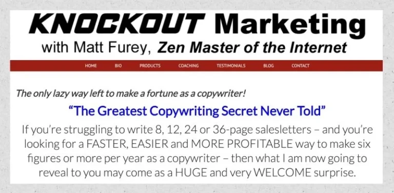 Matt Furey – The Original Matt Furey Email Copywriting Seminar 1