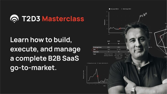 T2D3 Masterclass thumbnail learn b2b saas marketing and go to market strategies